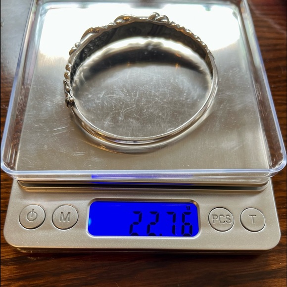 Vintage 925 Sterling Bangle Bracelet - Picture 13 of 16